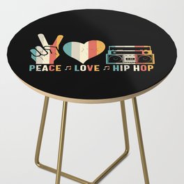 Peace Love Hip Hop Retro Side Table