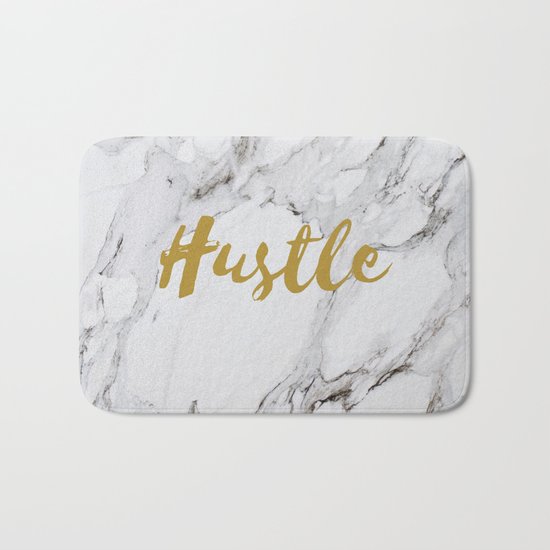 Hustle (gold & marble) Bath Mat