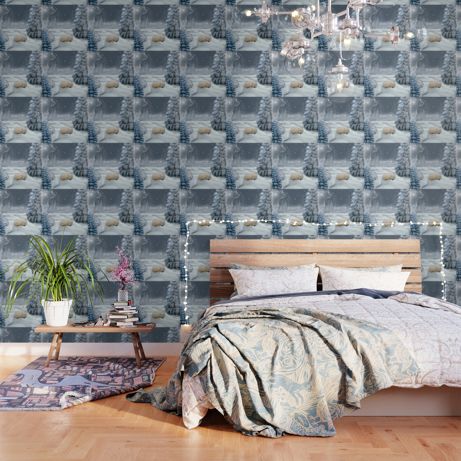 Sleeping Polar Fox Wallpaper By Nicky2342 Society6