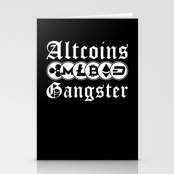 Altcoins Gangster Cryptocurrency Coin Gift Stationery Cards