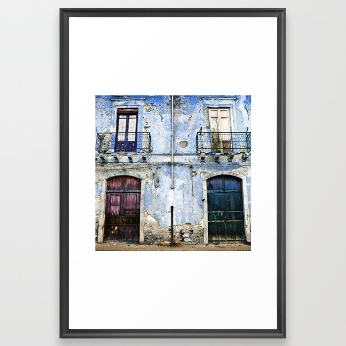 BLUE FACADE of SICILY Framed Art Print