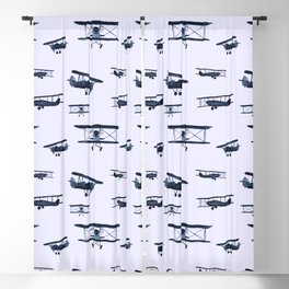 Retro airplanes #2 || watercolor Blackout Curtain