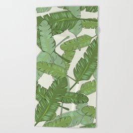 Banana Leaf Print Beach Towel
