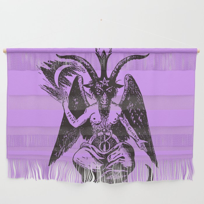  Baphomet on Purple Wall Hanging