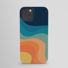 Retro style waves decoration iPhone Case