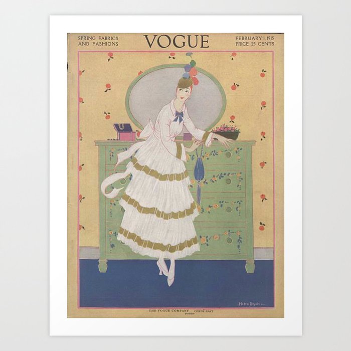 Vintage Magazine Cover Illustration February 1915 - Housekeeping Art Print