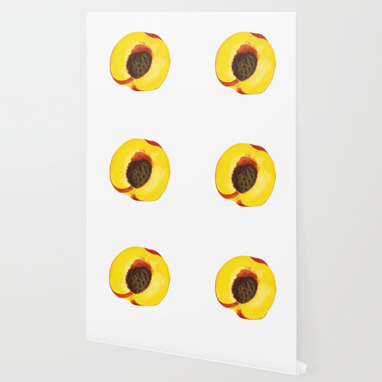 Peach Pit Wallpaper By Mareclear Society6 Peach Pit Wallpaper By Mareclear Society6