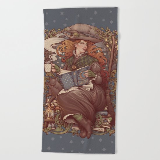 NOUVEAU FOLK WITCH Beach Towel