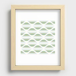 Navajo Lines - Green Recessed Framed Print