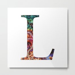 Initial letter "L" Metal Print | Colourful, Graphicdesign, Capitalletter, Typography, Mixedup, Letters, Personalized, Monogram, Graphic, Dreamy 