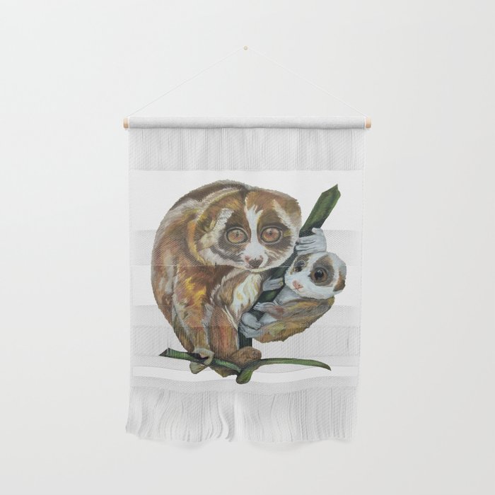 Slow Loris with Baby Wall Hanging