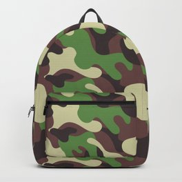 Military Camouflage Seamless Pattern Backpack