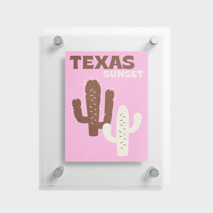Texas: Vintage Travel Colour Series 04 Floating Acrylic Print