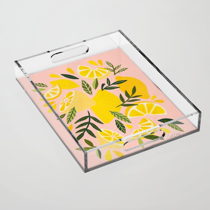 Lemon Blooms – Blush Palette Acrylic Tray