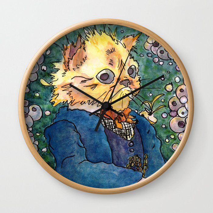 Walter Potter Cat Wall Clock
