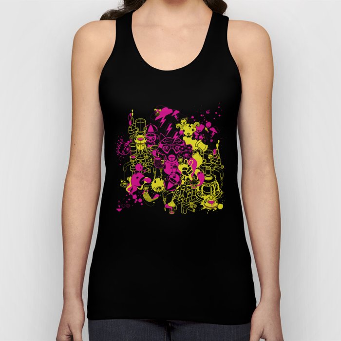 Dream Factory Pink and Yellow Tank Top