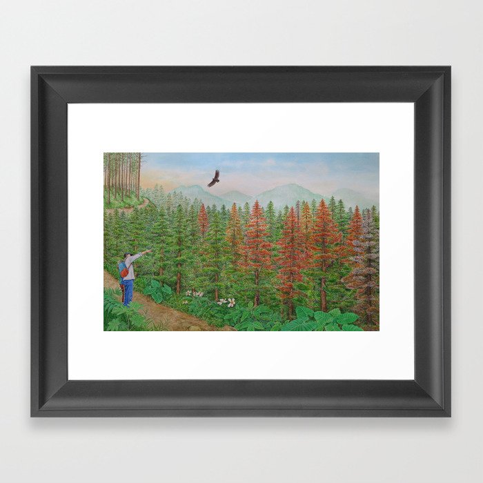 A Day of Forest(8). (coniferous forest) Framed Art Print