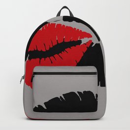 Black Mouth with 2 Kisses Backpack