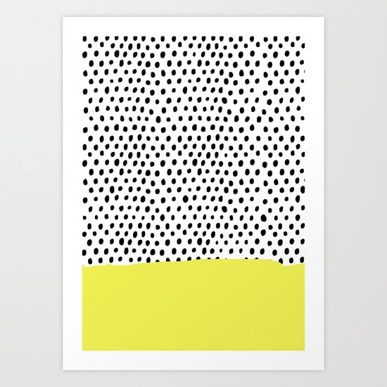 Polka dot rain dip Art Print