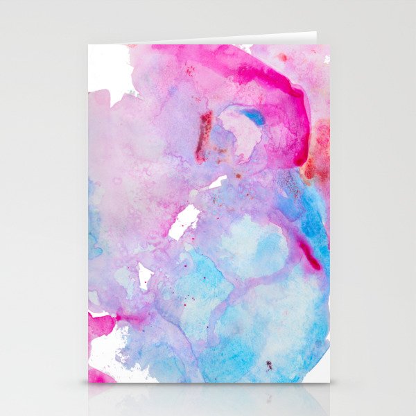 Abstract Watercolor Stationery Cards