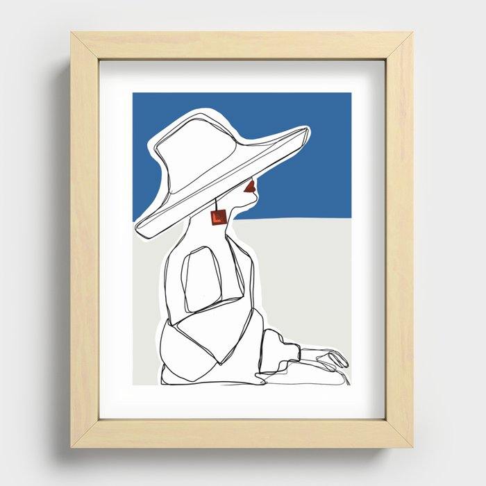 hats in the sun Recessed Framed Print
