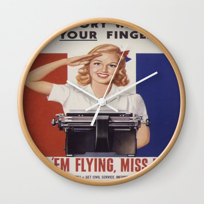 Vintage poster - Stenographers Wall Clock