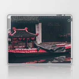 China Photography - Flower Boat In The Small Lake Laptop Skin