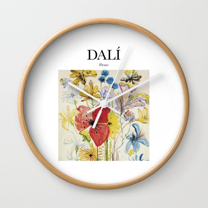 Dalí - Fleurs Wall Clock