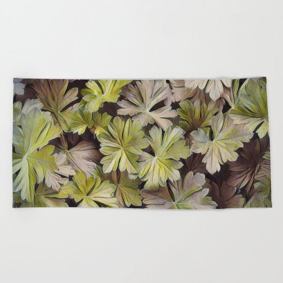 Leafy Abstract Beach Towel