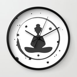 Buddha in Enso Wall Clock
