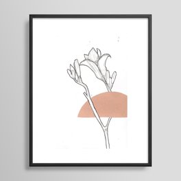 Flower Drawing Framed Art Print