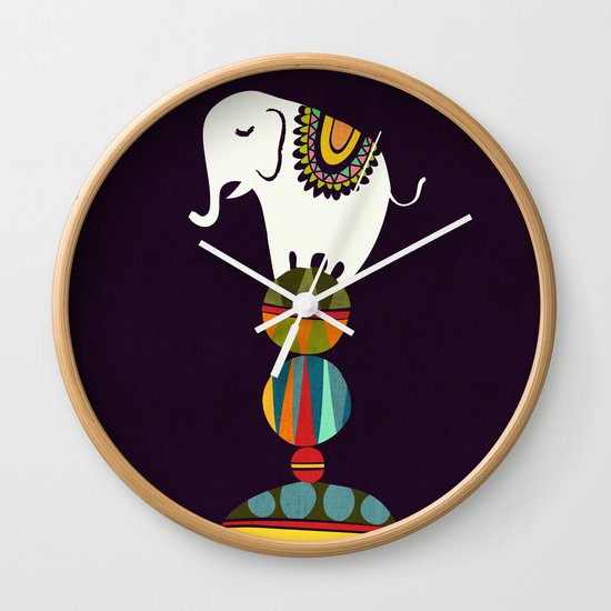 Elephant Circus Wall Clock