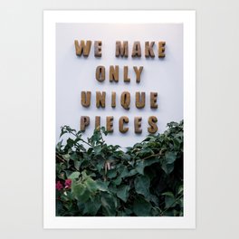 Uniqueness | Travel quotes | Love for beauty | Fine art photography Art Print