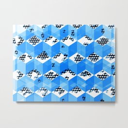 Blue Colony Metal Print | Abstractcubes, Cubespattern, Colony, Cubeillusion, Cubeart, Graphicdesign 