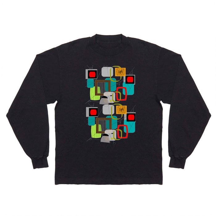 Mid-Century Modern Inspired Abstract Long Sleeve T Shirt