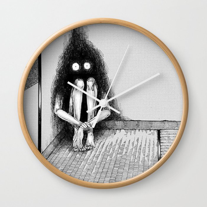 horror scary art for Psychological lovers women and men Wall Clock