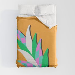 Abstract colorful botanical pattern plant 3 Duvet Cover