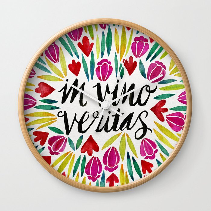 In Vino Veritas Wall Clock