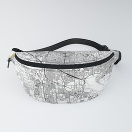 Tucson White Map Fanny Pack