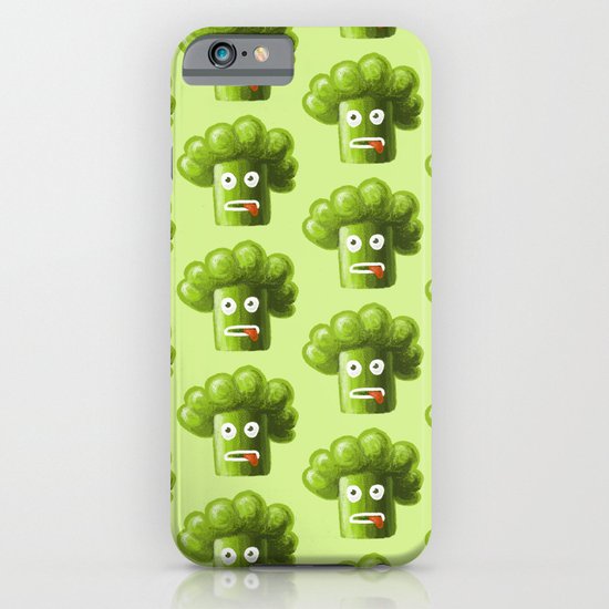 Green Funny Cartoon Broccoli iPhone & iPod Case