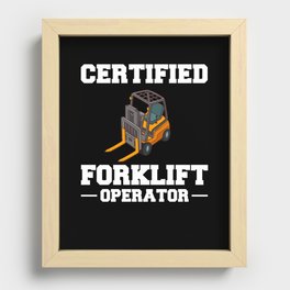 Forklift Operator Driver Lift Truck Training Recessed Framed Print