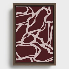 Cracked-pattern-boho-art Framed Canvas