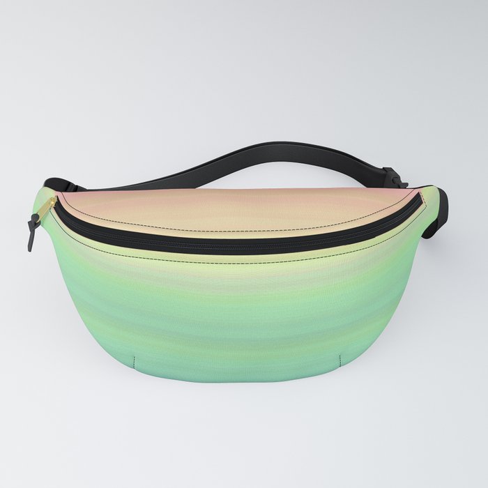 Abstract Pastel Rainbow II Colored gradient stripes Fanny Pack