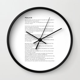 Psalm 91 #minimalism 1 Wall Clock