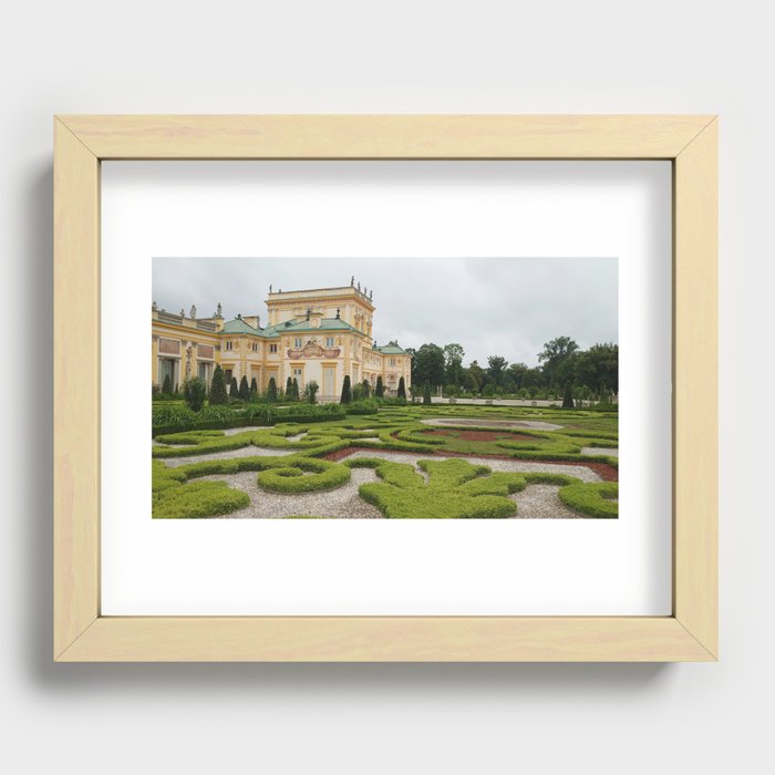 Wilanow palace in Warsaw empty Recessed Framed Print