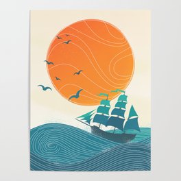 Ship at Sea Poster