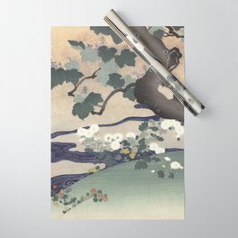Tree and Chrysanthemums  Wrapping Paper