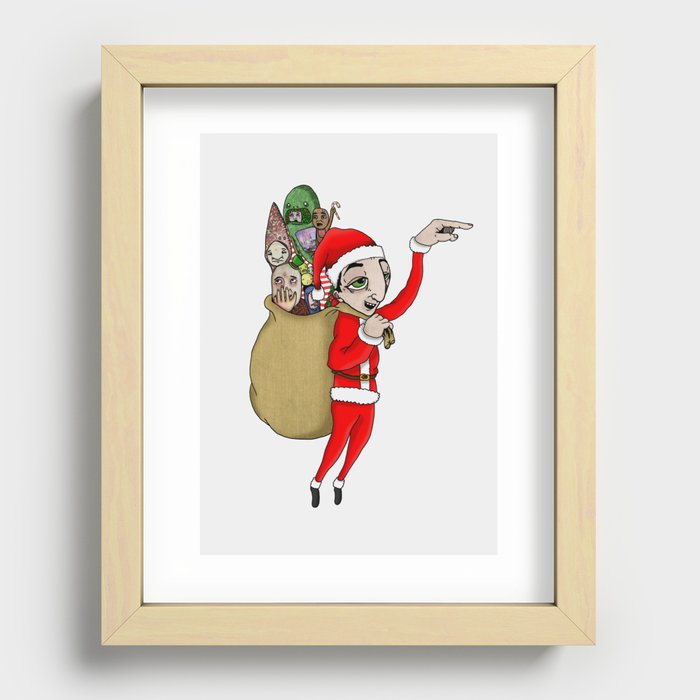 Merry Xmas Recessed Framed Print