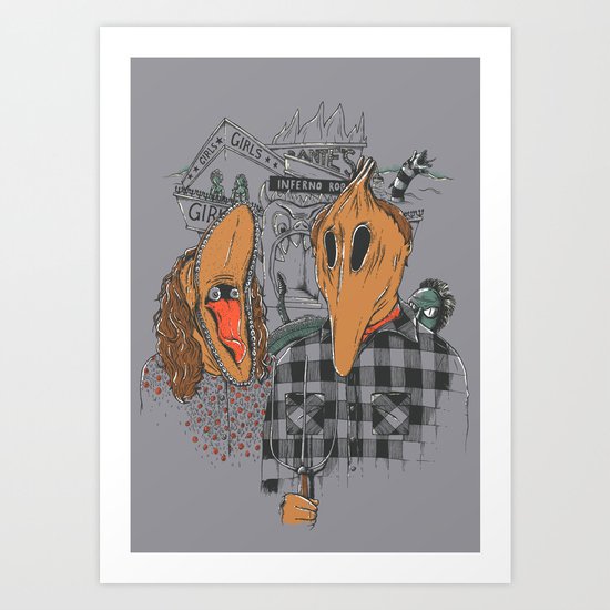 Beetle Gothic - A portrait of the recently deceased Art Print