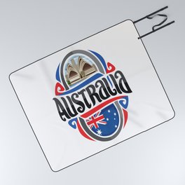 Australia Raised Me Australian Picnic Blanket